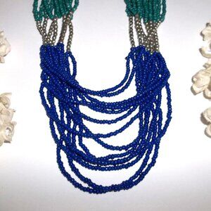 Long Necklace, Seed Bead Necklace, Southwestern Necklace, Beaded Necklace C641